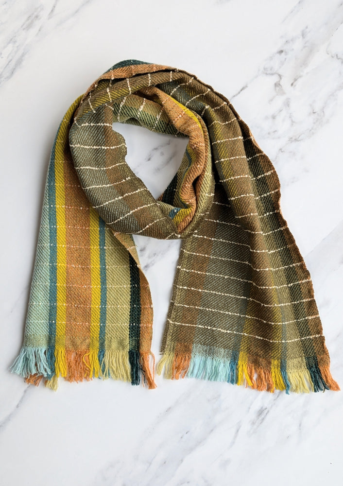 CUT SELVEDGE LAMBSWOOL & SILK BOUCLÉ SCARF