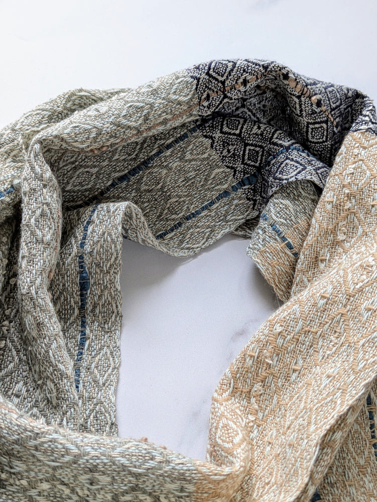 MAY SILK, COTTON AND WOOL SCARF